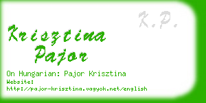 krisztina pajor business card